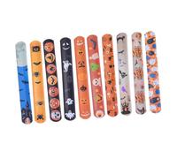 BCOATH 50 Pezzi Braccialetti Slap Halloween Sicuri e Confortevoli Design Tematico Regali Fine Compleanno e Carnevale