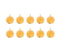 BCOATH 50 Pezzi Campanellini Natalizi Mini in Ferro Giallo 22mm Campane Rotonde Suono Allegro per Decorazioni di Natale e Feste