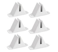 BCOATH 6pezzi Base per Pali Recinzione da Giardino Piccola Supporto Plastica Bianca Facile Installazione Senza Attrezzi per Staccionate Recinzioni Cani Esterno e Steccato Elegante