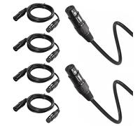 BCOATH 8 Pezzi Cavo Dmx 3 Pin Nero per Luci da Palco, Connessione Stabile | Plastica e Metallo, Uso Versatile, Facile da Usare, per Impianti Luce e Audio, Accessorio Robusto