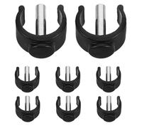 BCOATH 8 Pezzi Clip di Bloccaggio a Forma di C per Accessori Dispositivi di Deambulazione 22mm, Set per Fissaggio Tubi Sedili Rialzati Wc, Morsetti per Bastoni da Passeggio e Stampelle,
