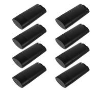BCOATH 8 Pezzi Deodorante Ricaricabile da 50g Contenitore Ovale in Plastica Nero, Design Riutilizzabile senza Fuoriuscite, per Ufficio e Sport