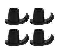 BCOATH Accessori per Deambulatori 4 Pezzi Piedini Antiscivolo in Gomma Nera 25,4 Mm per Anziani e Disabili, Pattini da Sci Walker Compatibili per Interni ed Esterni, Protezione Pavimento