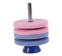 BCOATH Affilatrice Lame Tosaerba Doppio con Testa Abrasiva Industriale Resistente e Pietra Strati per Uso Domestico e Professionale Accessorio Versatile per Affilatura Rasaerba