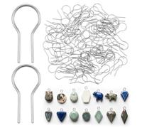 BCOATH Ago per Cottura della Ceramica in Metallo Argento per Piccoli Gioielli e Oggetti 100 Pezzi a Forma R Resistente al Forno, Non Si Deforma, per Lavori in Ceramica e Fornaci