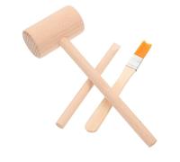 BCOATH Attrezzi per Archeologia in Legno Kit Archeologico con Martello Medio Scalpello e Pennello Giocattolo Educativo per Sviluppo Cognitivo e Manuale Regalo Compleanno e Natale