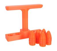 BCOATH Attrezzo per Piantare Piantine in Plastico Arancione Design Ergonomico, Piantatore da Orto Efficiente per Fiori e Semi, per Giardino Domestico e Orto