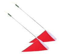 BCOATH Bandiere Portatili Rosse Asta Telescopica Triangolare, 2 Pezzi per Capigruppo e Segnalazione in Eventi Outdoor