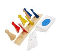 BCOATH Blocchi in Legno per Insegnamento delle Frazioni Giocattolo Educativo per Apprendimento Montessori per Sviluppo Cognitivo e Abilità Manipolative Regalo Didattico per Età