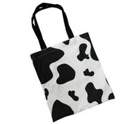 BCOATH Borsa Tote in Tela Bianca Elementi Latte Stile Semplice e Leggero Grande Capacità per Università e Shopping Quotidiano