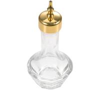 BCOATH Bottiglia di Bitter in Vetro 50ml Tappo Dorato Ermetico, Portatile e Pratica per Cocktail, Amari e Bar, Bottiglia Decorativa per Uso Domestico e Professionale