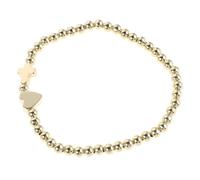 BCOATH Bracciale da Donna con Croce e Cuore in Lega Oro, Elastico e Minimalista, la Preghiera