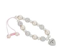BCOATH Bracciale per Battesimo Croce e Cuore in Plastico e Carta, Design Confortevole e Resistente ai Graffi, per Cerimonie Speciali e Regali a Donne Amate