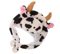 BCOATH Cappello Caldo da Mucca in Peluche Corna e Orecchie Cappello Divertente a Forma di Animale per e Adulti Accessorio per Feste a Tema e Cosplay