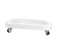 BCOATH Carrello Porta Bombola Gas Ruote e Freno Base Stabile in Plastica per Serbatoio Propano e Vasi di Fiori Sicurezza Migliorata Bianco