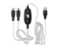 BCOATH Cavo Midi USB Doppio per Tastiera Chip Ftp ad Alte Prestazioni e Driver Integrato, Materiale Metallo, per Strumenti Musicali Elettronici e Editing Musicale
