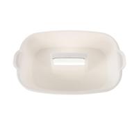 BCOATH Cesta da Bagno in Plastica Bianca con Manico per Casa