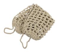BCOATH Cestino Porta Frutta da Appendere in Cotone Beige, Rete per Mele e Banane, Pronto da Appendere Sotto Mensola per Cucina e Bagno, Design Semplice e Funzionale