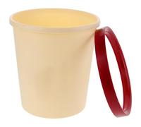 BCOATH Cestino Rifiuti in Plastica Rosso 8l senza Coperchio Anello | Fissa Sacco, Ingombro Compatto, Stile Semplice, per Carta e Uso Accanto alla Scrivania