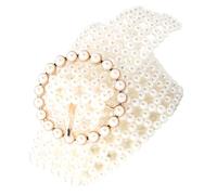BCOATH Cintura Donna Elastica Perle Finte Beige, Elegante e Decorativa, per Abiti da Cerimonia e San Valentino