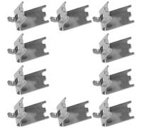 BCOATH Clip per ripiani del congelatore 10 pezzi in Acciaio Inossidabile argento con design a coda di rondine curva per uso in vetrina refrigerata