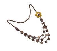BCOATH Collana Boémien Donna Perline di Legno e Guscio di Cocco | Stile Retro ed Etnico, Design Intrecciato Artigianale, Adatta a Occasioni Casual e Uso Quotidiano