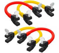 BCOATH Connettori per Punte da Sci 4 Pezzi Rosso e Giallo Ausilio per Allenamento Sciistico Principianti e Adulti Morsetti in PP Vite Zincata per Controllo velocità sulle Piste