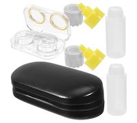 BCOATH Custodia Per Occhiali in Pu 2 in 1 Per Più Occhiali Scatola Per Lenti A Doppio Anti-perdita Custodia Per Occhiali Con Cinturino Organizer Per Lenti Portatile Pinzette