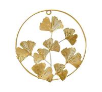 BCOATH Decorazione da Parete in Ferro Oro Foglia di Ginkgo Appesa, Facile da Appendere, per Decorazioni da Giardino e Casa, Design Unico e Chic