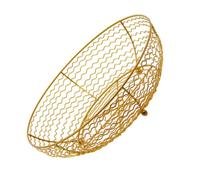 BCOATH Elegante Contenitore Per La Conservazione Della Frutta in Filo Metallico Per La Cucina Fruttiera Decorativa Con Motivo Ondulato Per Picnic E Vanità