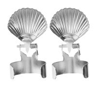 BCOATH Estintore Automatico e Rilevamento Fiamma Automatico per Candele 2 Pezzi in Metallo Spegnimento Preciso Design a Forma di Conchiglia per Ambienti Interni e Cene Romantiche