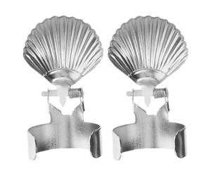 BCOATH Estintore Automatico e Rilevamento Fiamma Automatico per Candele 2 Pezzi in Metallo Spegnimento Preciso Design a Forma di Conchiglia per Ambienti Interni e Cene Romantiche
