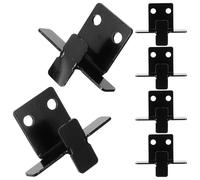 BCOATH Ganci Design a Doppio Foro 6 Pezzi Nero per Specchio in Acciaio Inossidabile per Montaggio Stabile e Affidabile su Pareti