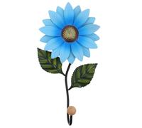BCOATH Gancio da Parete in Ferro Forma di Fiore Solare Blu Decorazione Semplice e Compatta per Bagno e Cucina Appendino Sicuro e Facile da Installare per Casa e Regalo