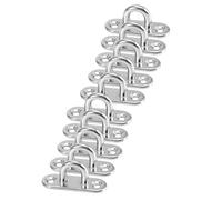 BCOATH Gancio di Sospensione a U Argento M5 10 Pezzi in Acciaio Inox | Due Fori Svasati per Vite, Finitura Lucida Resistente alla Ruggine, per Catena e Lampada