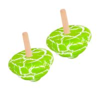 BCOATH Giocattolo Giroscopico in Legno Trottole Rotanti Per Bambini, Set 2 Pezzi Verde, Stimola Coordinazione Occhio-mano e Riconoscimento Forme, Per Feste e Giochi Educativi Da Scrivania