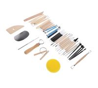 BCOATH Kit di Attrezzi per Ceramica e Argilla Strumenti in Legno e Acciaio Inossidabile, Design Professionale Portatile per Progetti di Scultura su Pietra e Ceramica