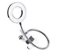 BCOATH Lampada da Tavolo Pieghevole a LED Portatile per Manicure e Extension Ciglia Clip Regolabile, Luce D’ombra senza Riflessi, per Tatuaggi Sopracciglia e Uso Professionale