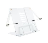 BCOATH Leggio Tavolo Regolabile in Ferro Bianco per Libri e Tablet Libri Scrivania Resistente Bordi Taglienti Supporto per Mani Libere per Studenti