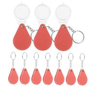 BCOATH Lente D’ingrandimento Portatile Pieghevole 10x Arancione Portachiavi, Set 10 Pezzi per Lettura, Esame Monete e Uso Ragazzo Ragazza, Compatta e da Viaggio per Artigianato e Hobby