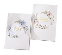 BCOATH Libri dei Voti Nuziali per Sposi 2 Pezzi, Set di Libri per Giuramenti Matrimonio Design Creativo, Decorazioni Matrimonio e Festa Elegante per Cerimonie Indimenticabili