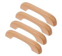 BCOATH Maniglie in Legno in Faggio 4 Pezzi per Cassetti e Armadi Design Semplice, Facili da Installare e Adatte a Mobili come Guardaroba e Librerie