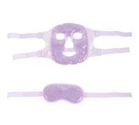 BCOATH Maschera gli Occhi in Gel Riutilizzabile Impacco Freddo, Copertura per Viso Dalla Fronte a Metà Volto Tracolla Elastica, Maschera Massaggiante Rinfrescante per Colore Casuale