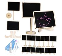 BCOATH Mini Lavagnette con Base in Lavagnette Buffet Rettangolari Cancellabili per Etichette e Segnaposto Matrimonio Lavagne Piccole e Riutilizzabili per Evento Colore