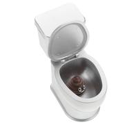 BCOATH Mini Vasino Decorativo con Suono Mobili per Casa delle Bambole in Miniatura in ABS Wc con Sciacquone per Bagno Accessorio per Modelli e Decorazioni Paesaggistiche