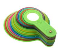 BCOATH Misuratore di Frutta in Plastica per Diametro 30-110mm, Cerchio di Misurazione per Arance, Mele e Agrumi, Set da 17 Pezzi per Classificazione Frutti in Agricoltura e Mercati