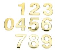 BCOATH Numeri Adesivi da Porta Oro 10 Pezzi, Plastica Abs e Autoadesiva per Hotel e Condominio, Targhette Numeriche per Decorazione e Segnaletica Casa