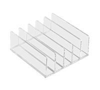 BCOATH Organizer da Scrivania Trasparente 5 Scomparti, Portadocumenti e Portalettere Compatto Resistente All’usura, Scaffale per Libri e Forniture per Ufficio, per Ufficio e Casa