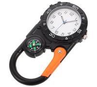 BCOATH Orologio Clip e Bussola Portatile Strumento di Navigazione Resistente alle Intemperie per Escursionismo all Aria Aperta Display Orario e Direzionale per Avventurieri e Trekking