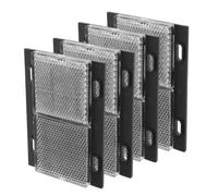 BCOATH Pannello Riflettente Rettangolare Nero in Plastico 4 Pezzi Fori M4x12mm per Sicurezza Migliorata e Riflettività Potenziata su Strade e Edifici